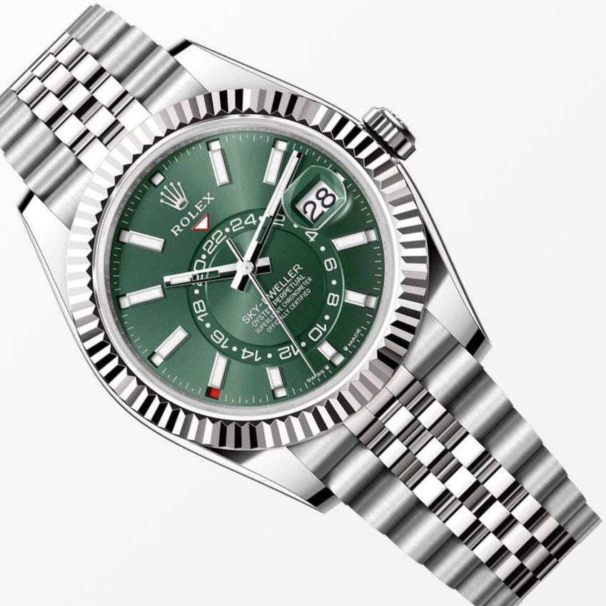 Rolex Sky Dweller Green Dial 42MM S.Steel Watch 326934