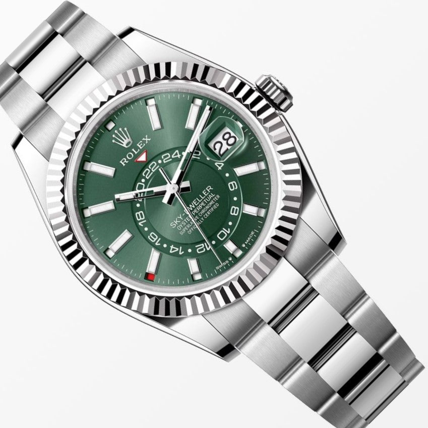 Rolex Sky Dweller Green Dial 42MM S.Steel Watch 326934