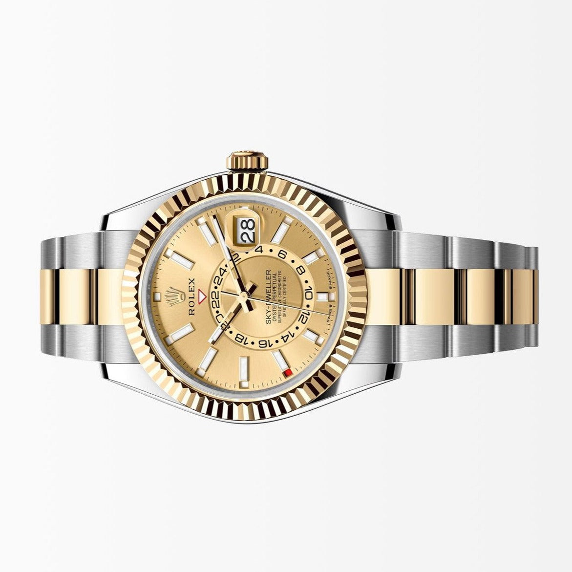 Rolex Sky Dweller 18K/ Steel Champagne Dial 42MM S.Steel Watch 326933