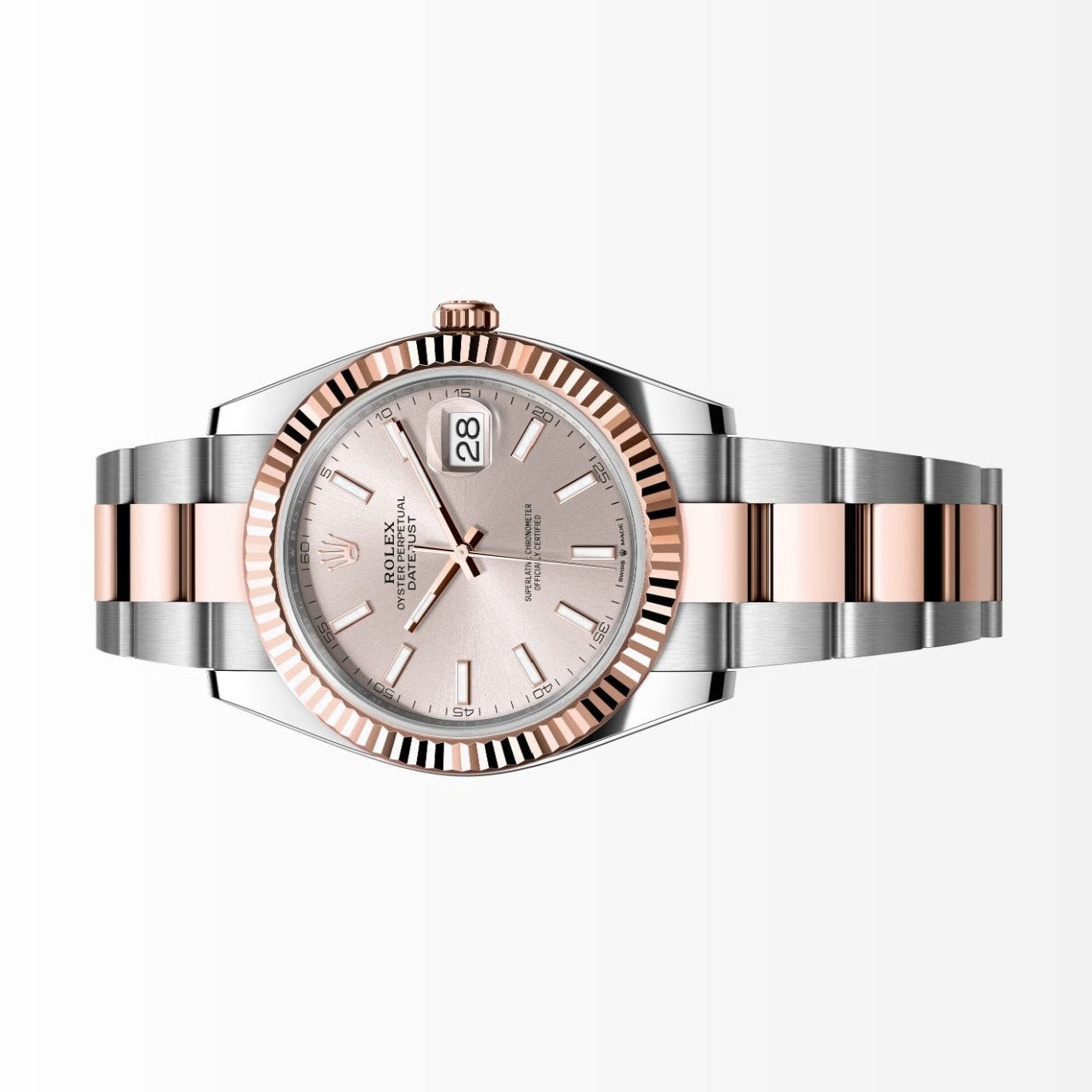 Rolex Datejust 41MM Sundust 18K Everose Gold / Steel Watch 126331