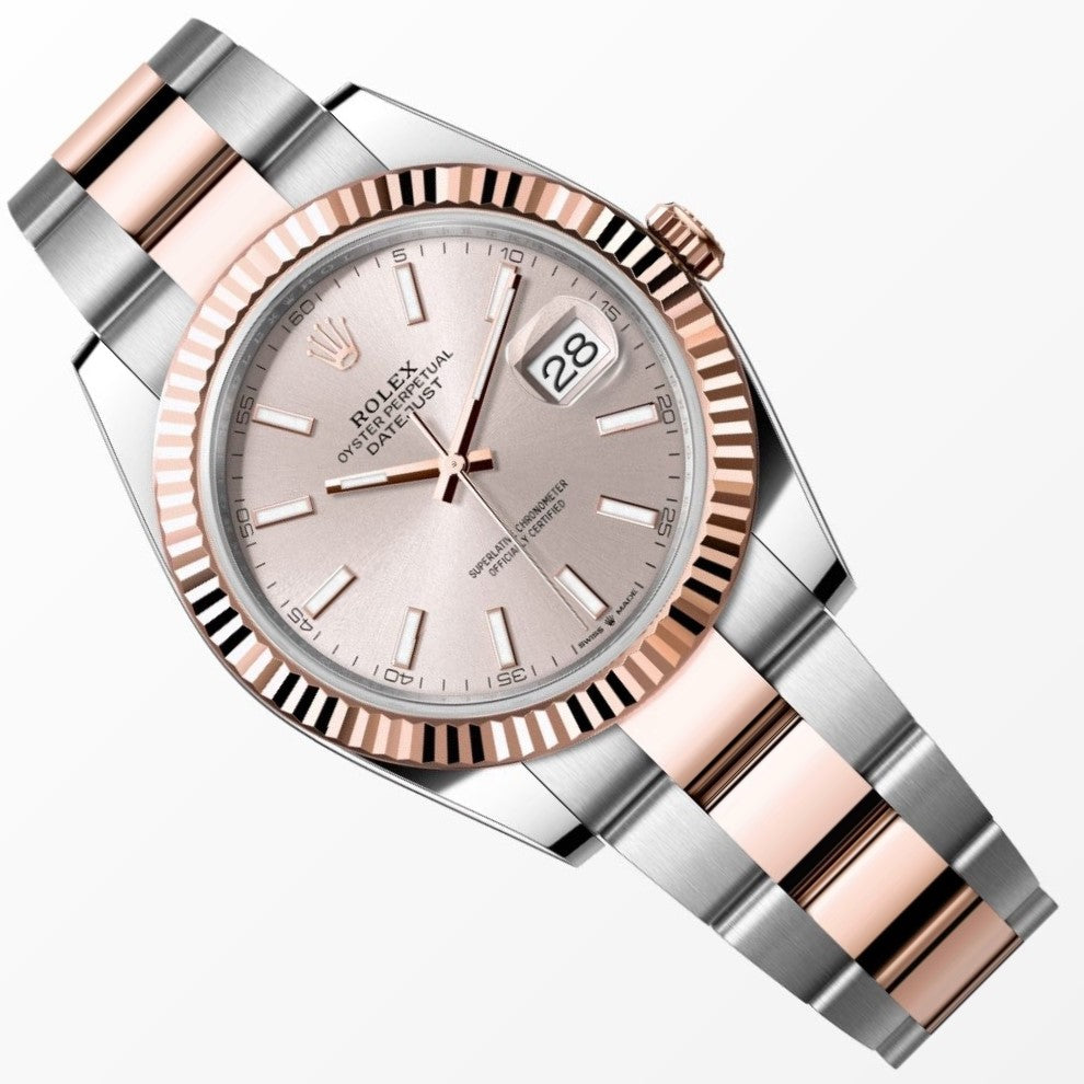 Rolex Datejust 41MM Sundust 18K Everose Gold / Steel Watch 126331