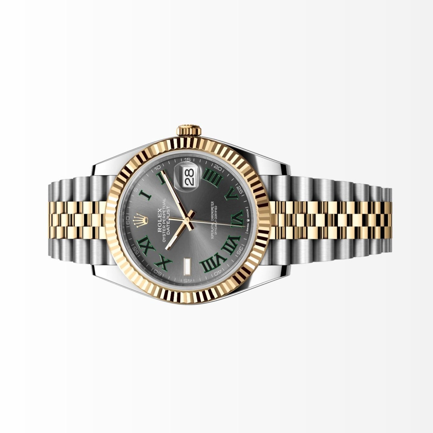 Rolex Datejust 41MM Wimbledon 18K Yellow Gold / Steel Watch 126333