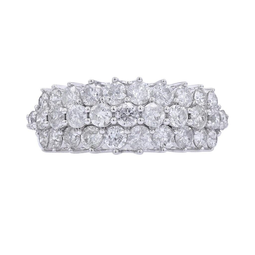 2.0 Ct Diamond Band Ring in 14K White Gold for Women's