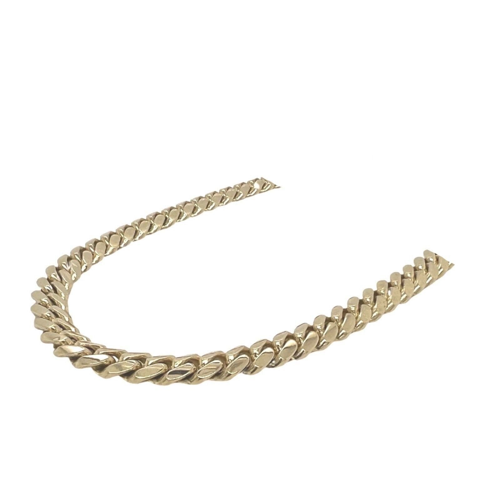 Solid 10K Yellow Gold Miami Cuban Chain Necklace 7MM 18-28 Inches