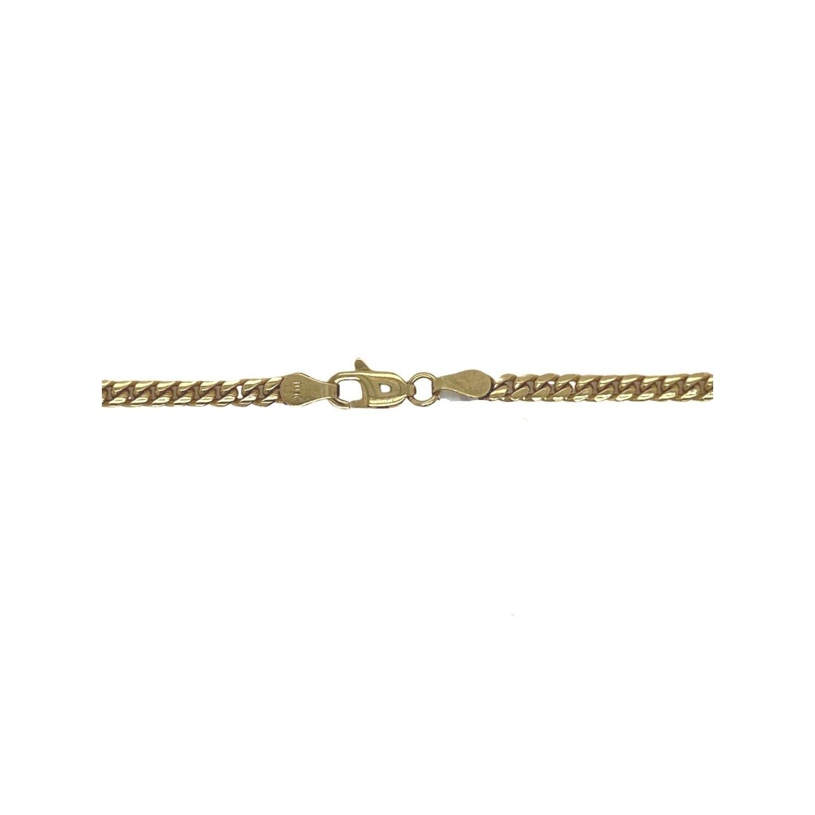 Solid 10K Yellow Gold Miami Cuban Chain Necklace 3MM 18-28 Inches
