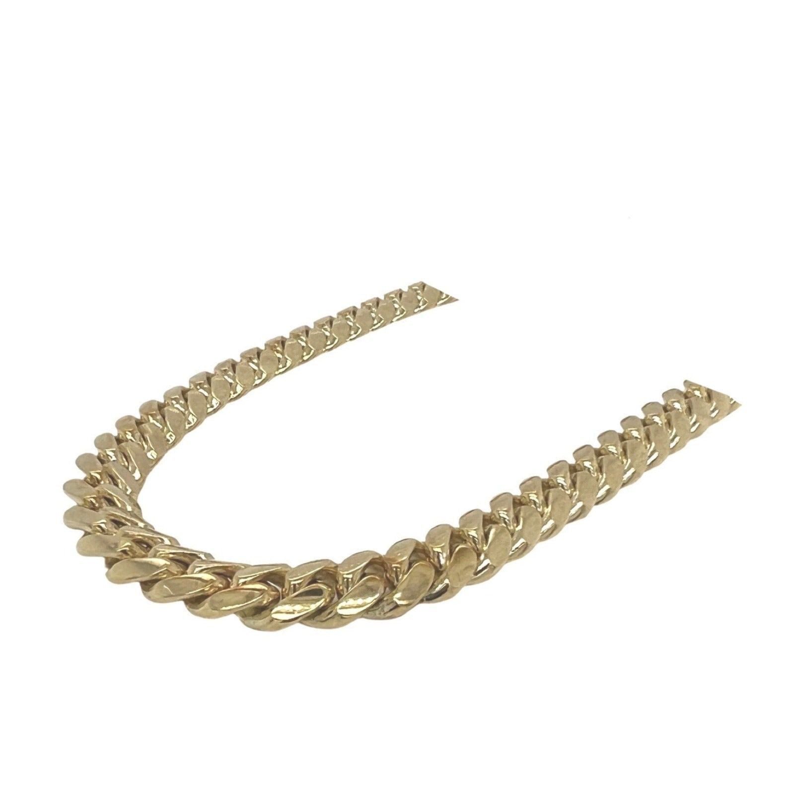Solid 10K Yellow Gold Miami Cuban Chain Necklace 8.3MM 18-28 Inches