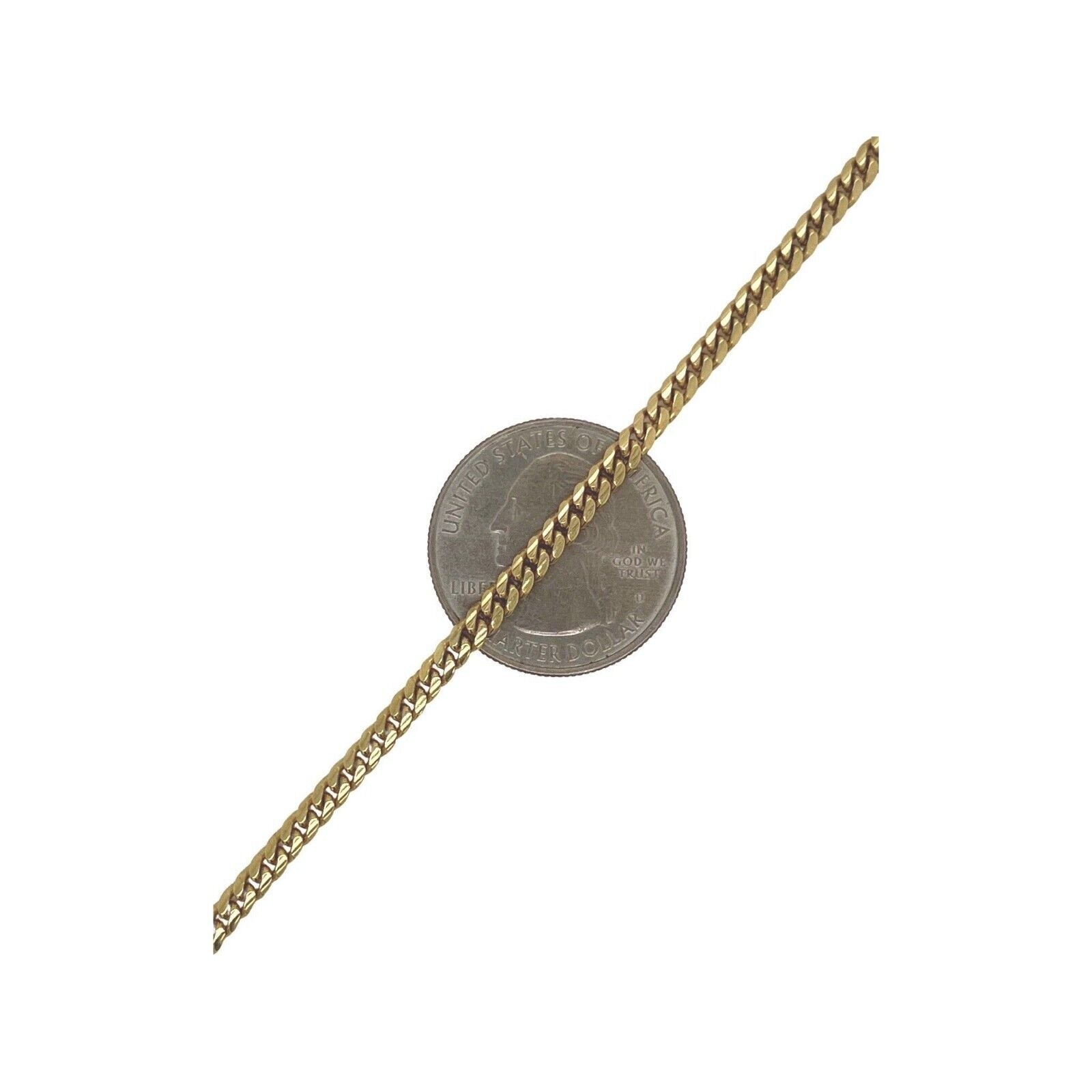 Solid 10K Yellow Gold Miami Cuban Chain Necklace 3MM 18-28 Inches