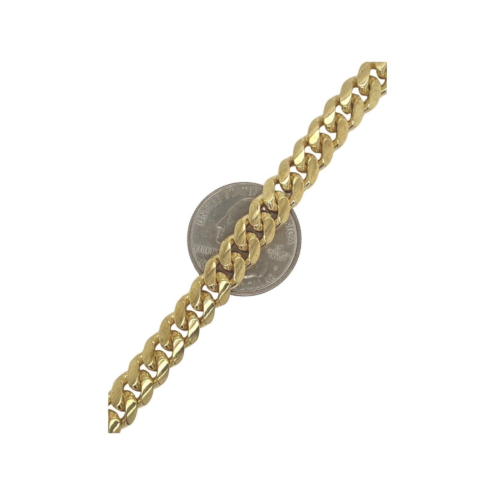 Solid 10K Yellow Gold Miami Cuban Chain Necklace 8.3MM 18-28 Inches