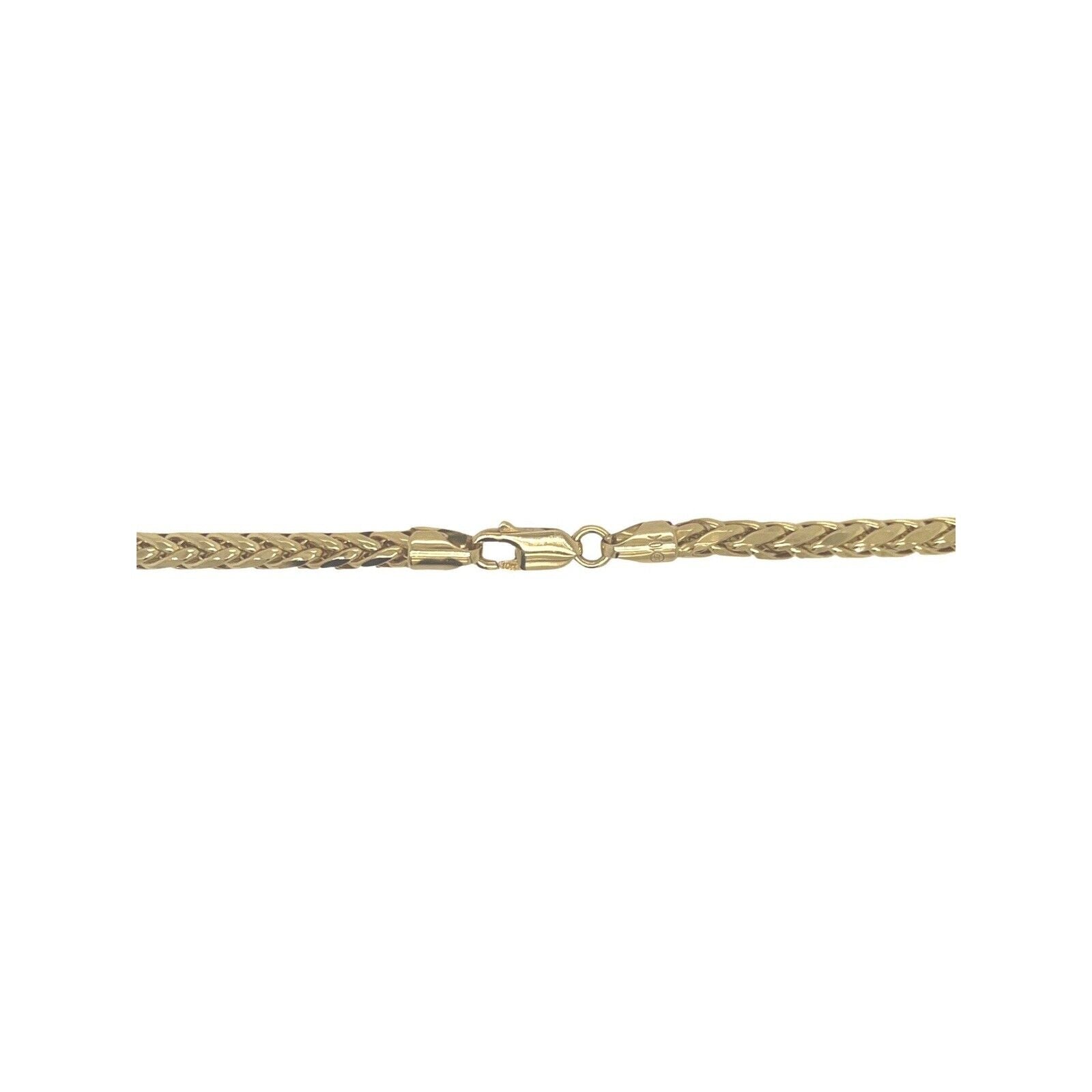 10K Yellow Gold Wheat Palm Chain 3MM 18-28 Inches