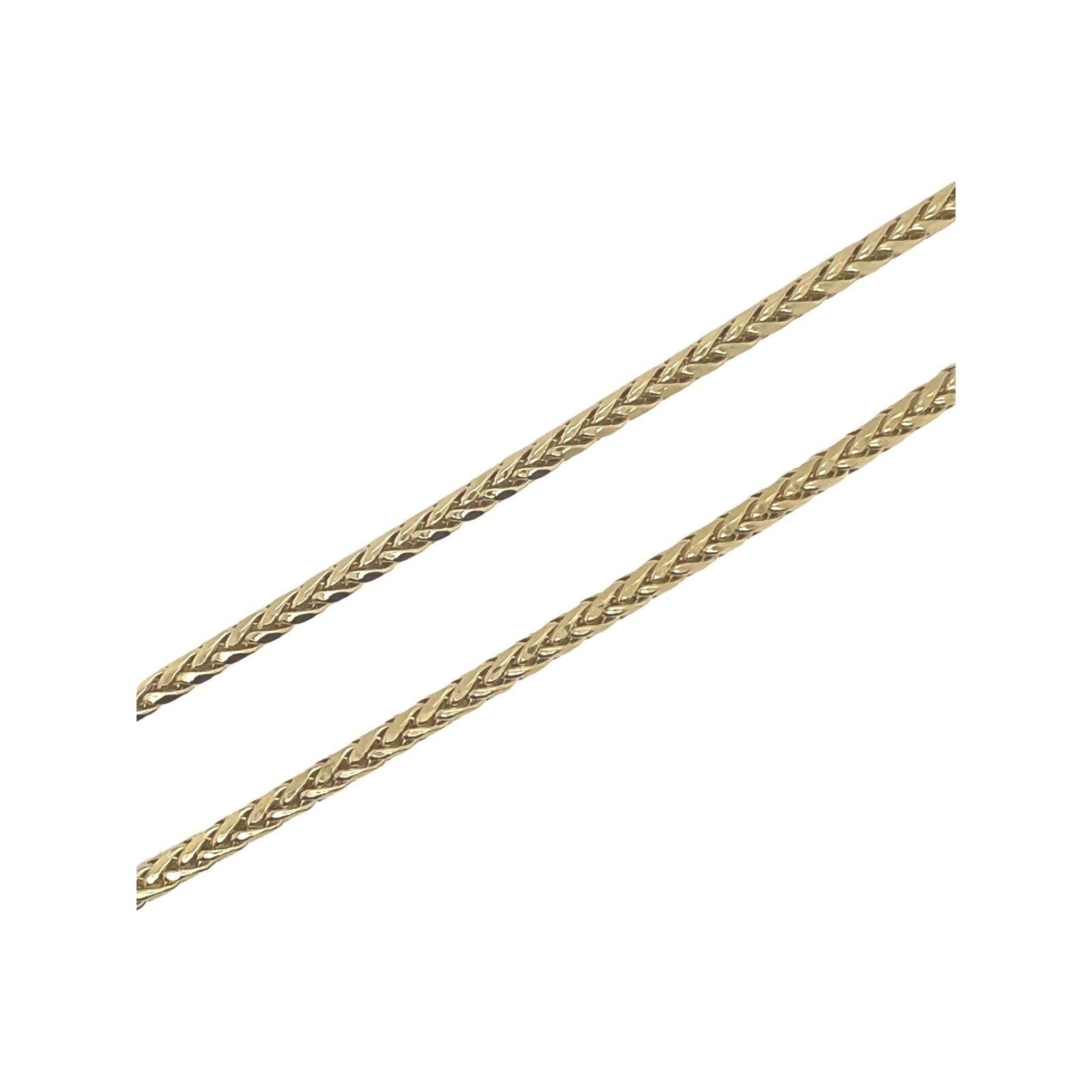 10K Yellow Gold Wheat Palm Chain 3MM 18-28 Inches