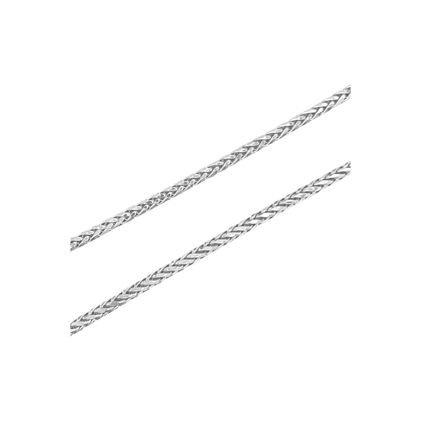 10K White  Gold Wheat Palm Chain 3.5MM 18-28 Inches