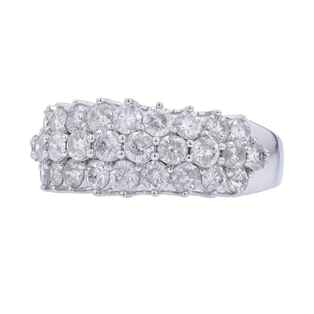 2.0 Ct Diamond Band Ring in 14K White Gold for Women's