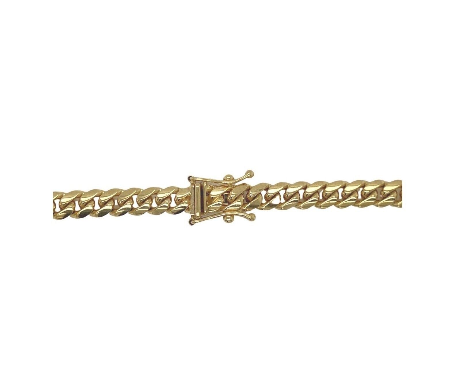 Solid 10K Yellow Gold Miami Cuban Chain Necklace 8.3MM 18-28 Inches