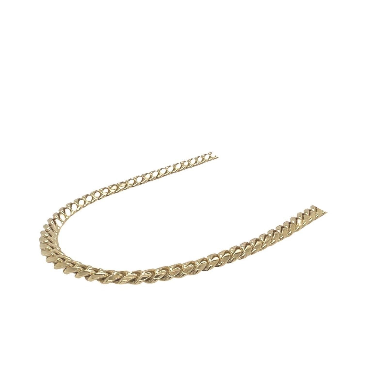 Solid 10K Yellow Gold Miami Cuban Chain Necklace 5MM 18-28 Inches