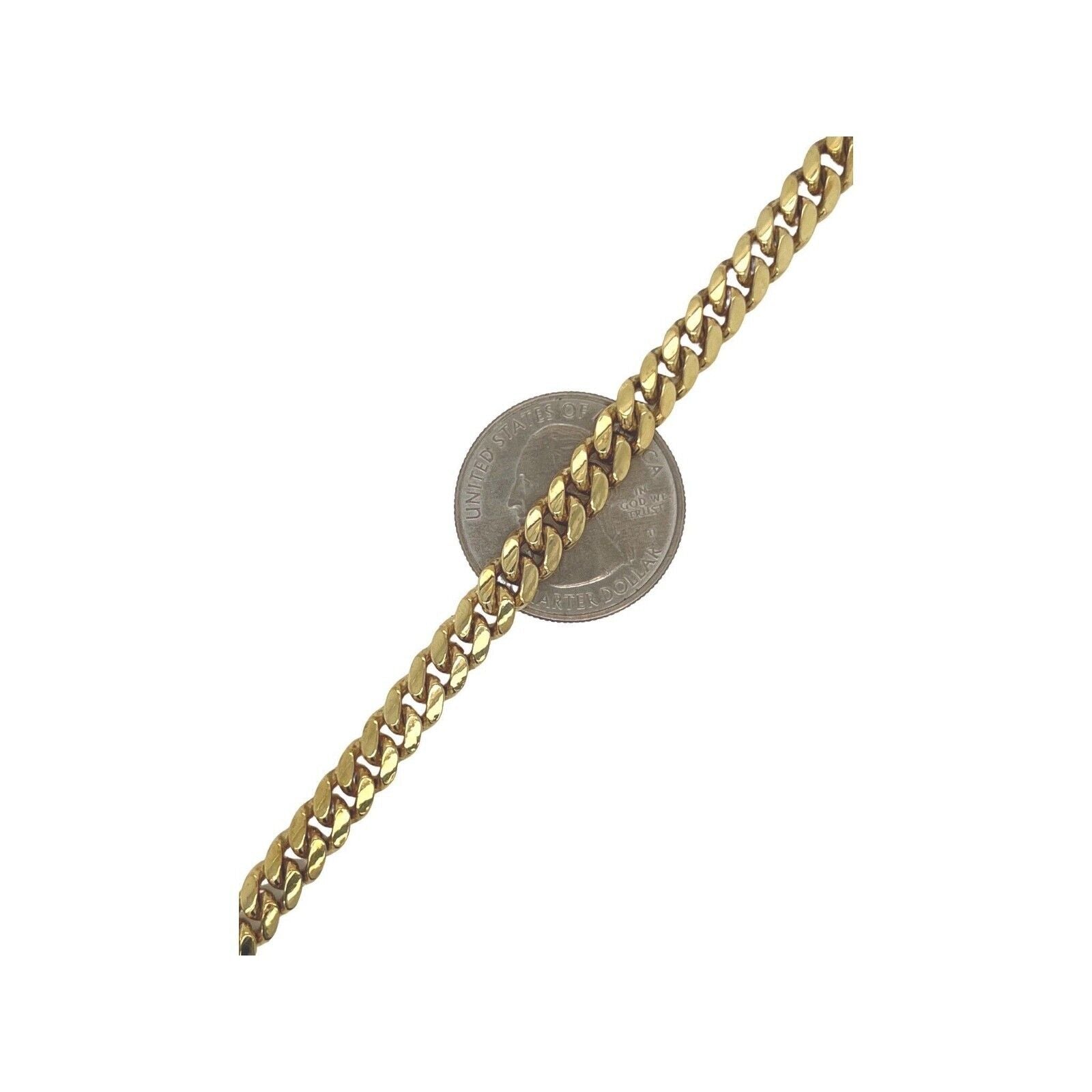 Solid 10K Yellow Gold Miami Cuban Chain Necklace 6MM 18-28 Inches