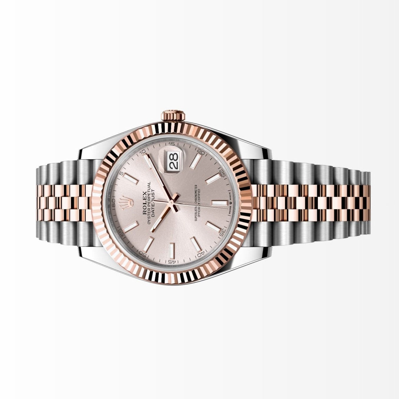 Rolex Datejust 41MM Sundust 18K Everose Gold / Steel Watch 126331