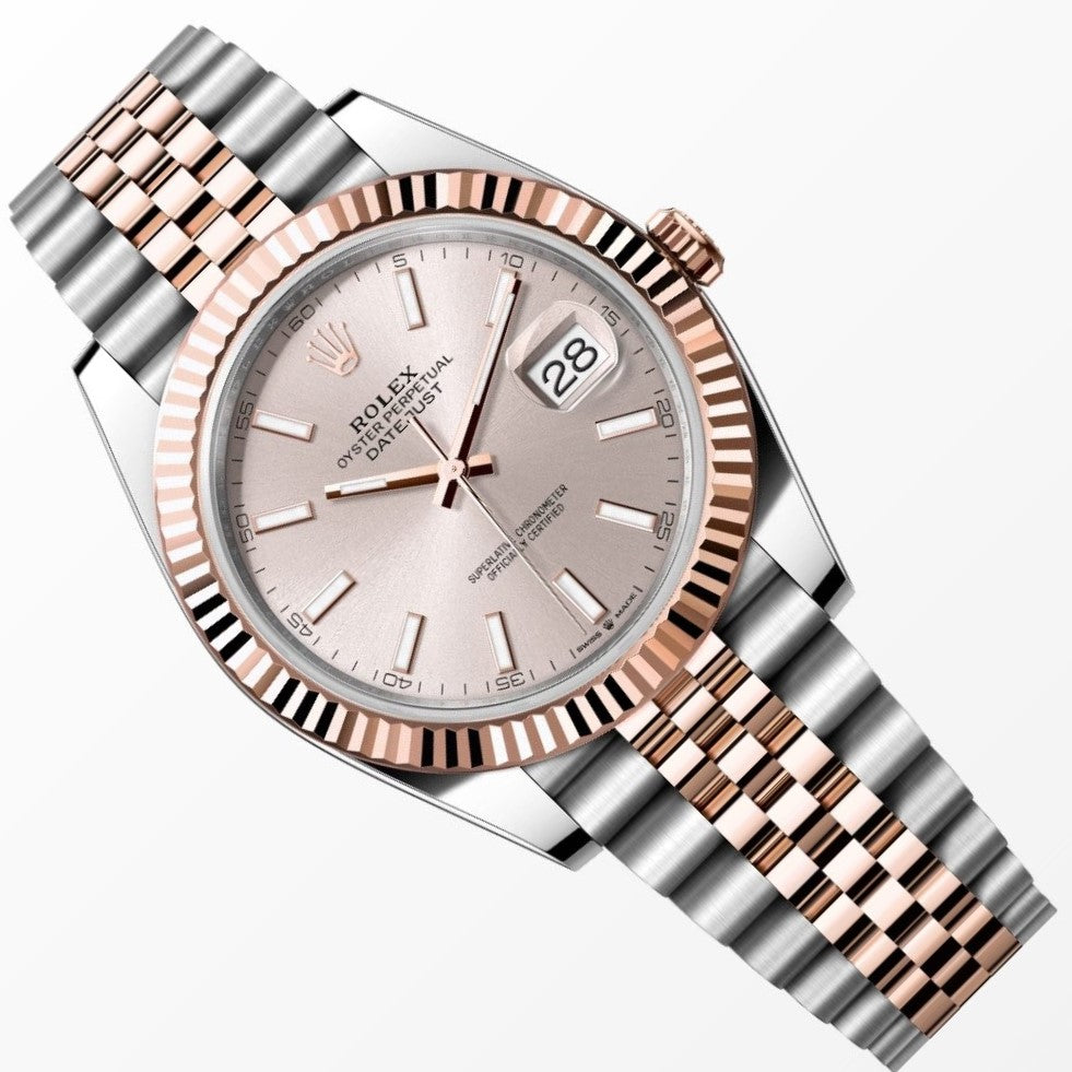 Rolex Datejust 41MM Sundust 18K Everose Gold / Steel Watch 126331