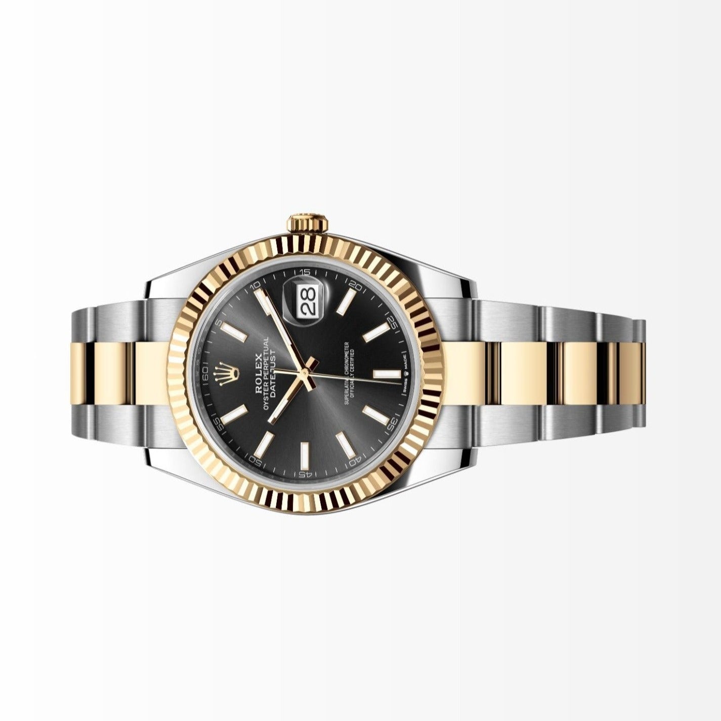 Rolex Datejust 41MM Black Dial 18K Yellow Gold / Steel Watch 126333