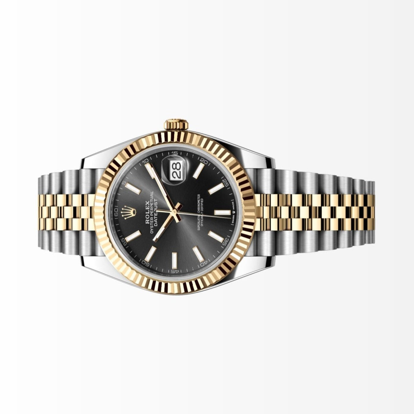 Rolex Datejust 41MM Black Dial 18K Yellow Gold / Steel Watch 126333