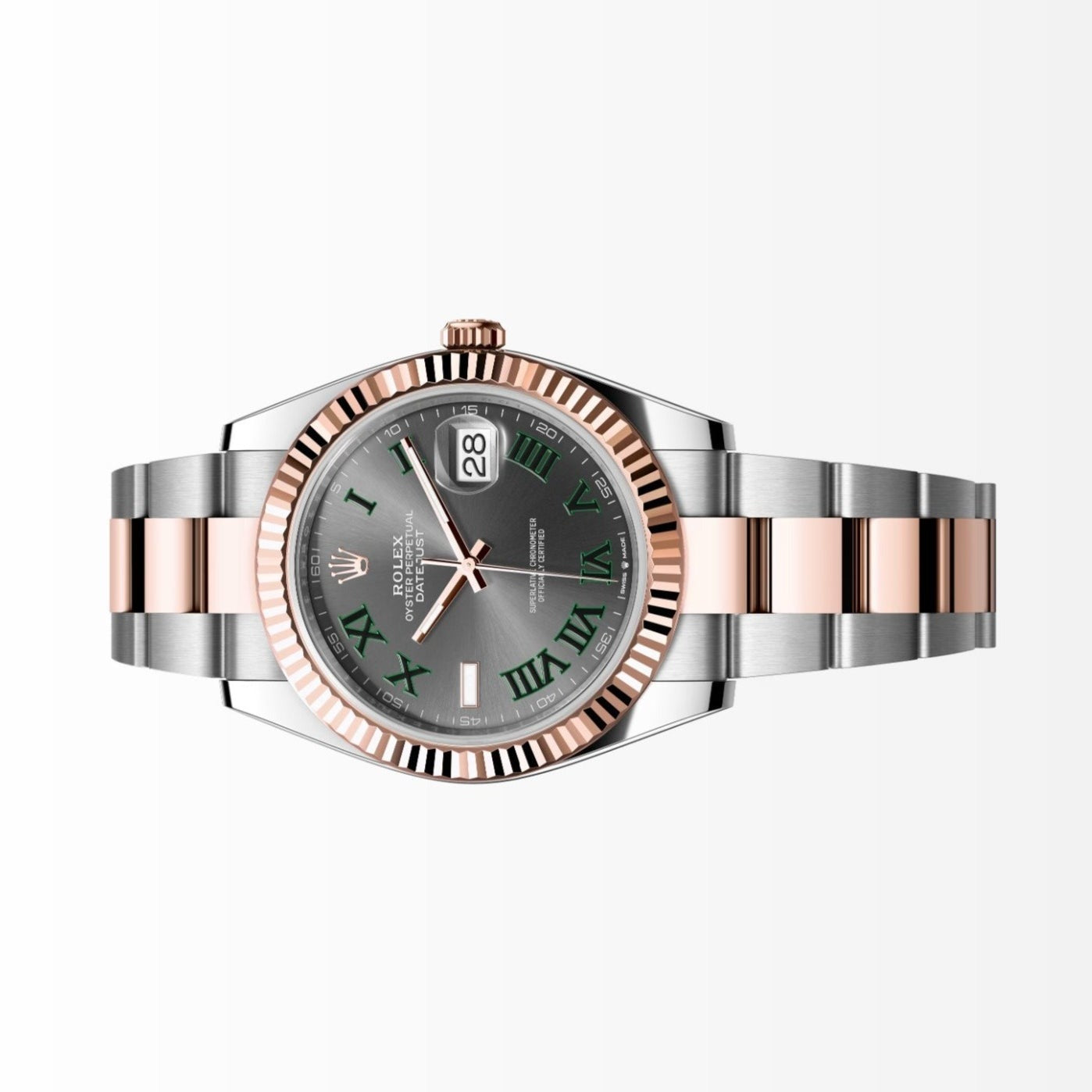 Rolex Datejust 41MM Wimbledon 18K Everose Gold / Steel Watch 126331