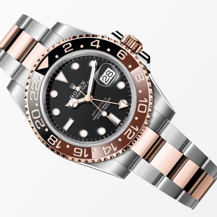 Rolex GMT Master II Rootbeer 40MM Everose Gold / Steel Watch 126711CHNR