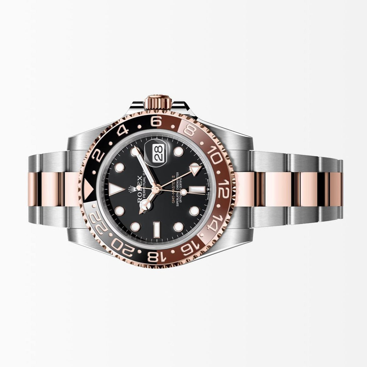 Rolex GMT Master II Rootbeer 40MM Everose Gold / Steel Watch 126711CHNR
