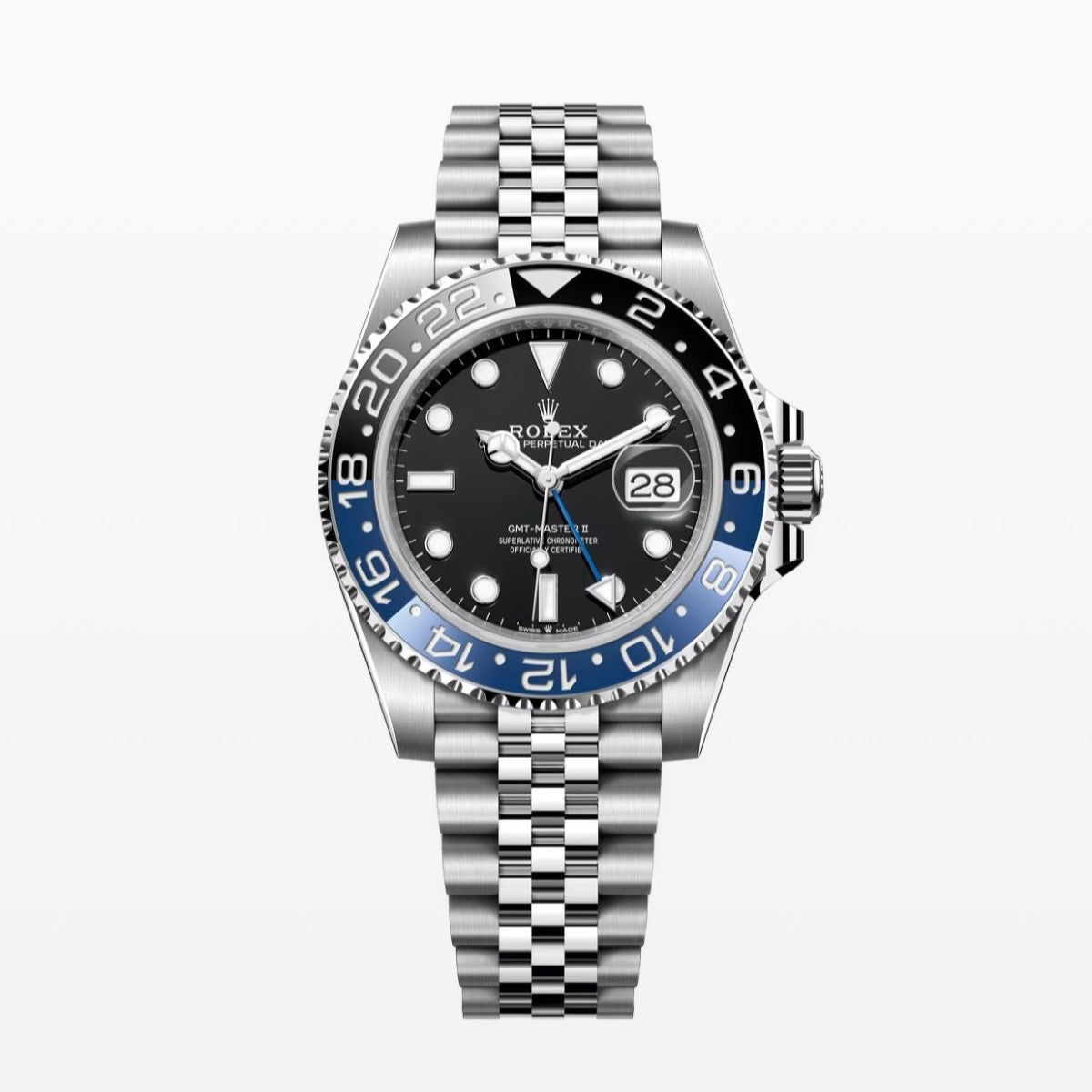 Rolex GMT Master II Batgirl 40MM S.Steel Watch 126710BLNR