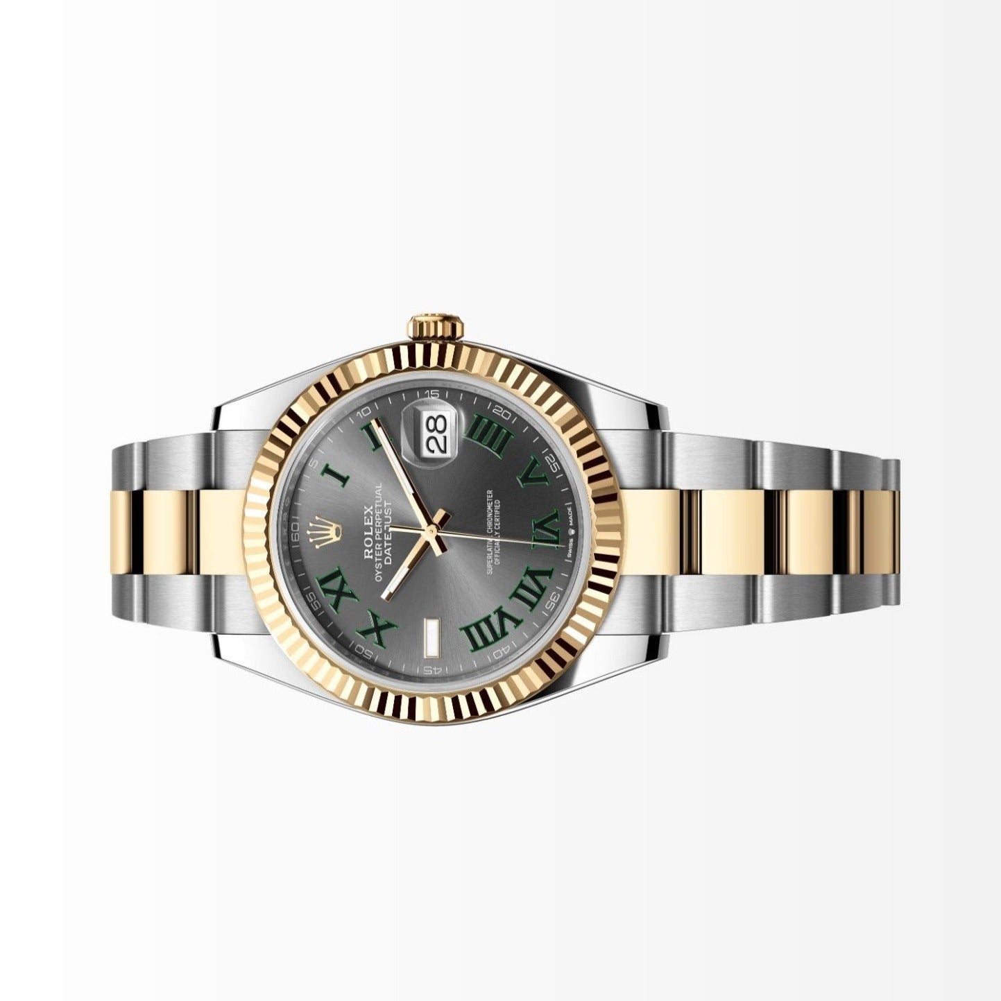 Rolex Datejust 41MM Wimbledon 18K Yellow Gold / Steel Watch 126333