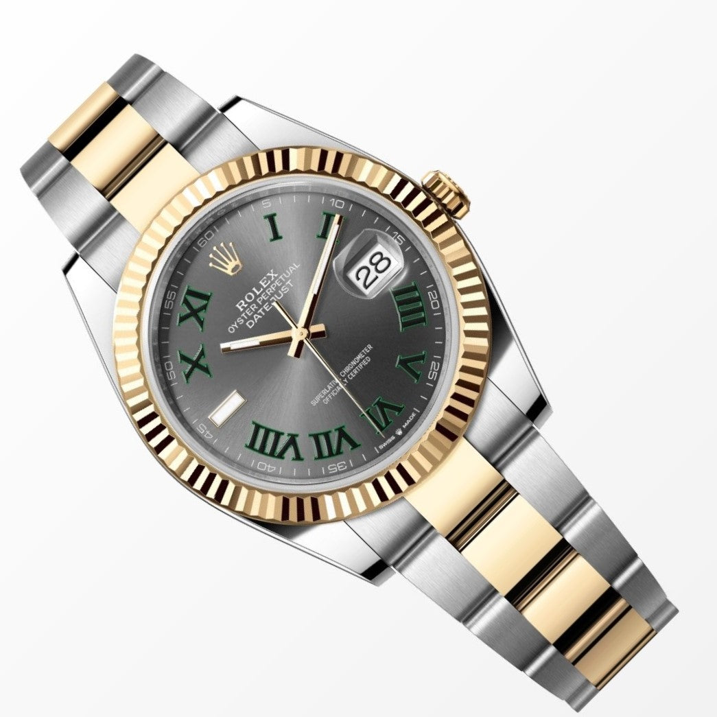 Rolex Datejust 41MM Wimbledon 18K Yellow Gold / Steel Watch 126333